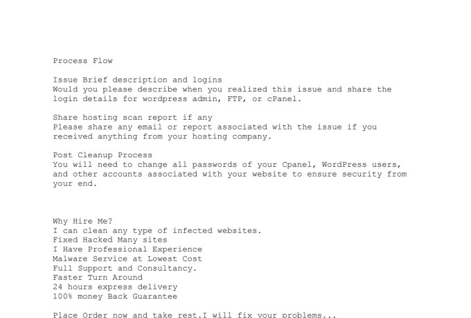 remove wordpress malware, fix hacked website, and secure it permanently